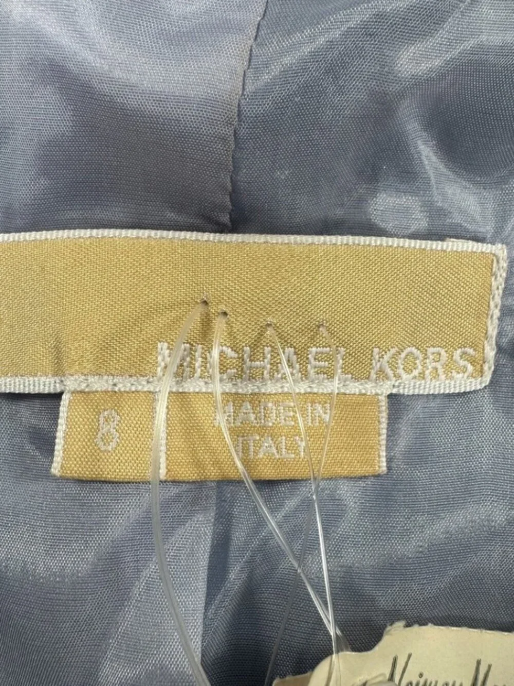 Michael Kors Women's Made in Italy Fashion Blazer Jacket Blue Size 8